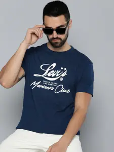 Levis Men Brand Logo Printed Pure Cotton Slim Fit T-shirt