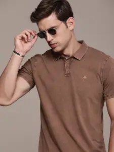 WROGN Men Polo Collar Pure Cotton T-shirt