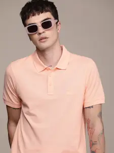 WROGN Men Polo Collar Pure Cotton T-shirt