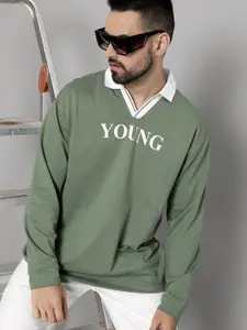 Maniac Typography Printed Oversized Cotton T-shirt