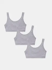 Sillysally Girls Pack Of 3 Full Coverage High Support Super Support Beginners Bra