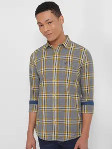 Allen Solly Tartan Checked Spread Collar Pure Cotton Casual Shirt