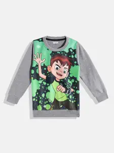 Eteenz Boys Ben 10 Printed Cotton Sweatshirt