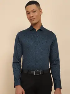 Allen Solly Slim Fit Floral Printed Spread Collar Long Sleeves Cotton Formal Shirt