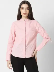 Van Heusen Woman Women Pink Printed Formal Shirt