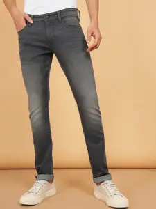 Wrangler Men Vegas Skinny Fit Low Rise Heavy Fade Clean Look Stretchable Jeans