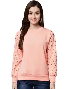 Funday Fashion Conversational Printed Round Neck Fleece Pullover Sweatshirt