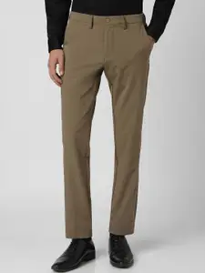 Van Heusen Men Slim Fit Mid-Rise Formal Trousers