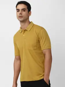 Peter England Self Designed Polo Collar Casual T-shirt
