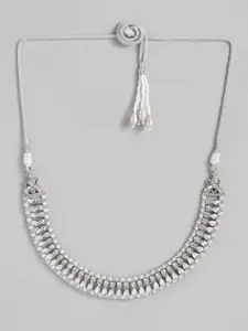 Anouk Silver-Plated Artificial Beads & Stones Necklace