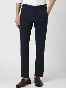 Van Heusen Men Slim Fit Mid-Rise Formal Trousers