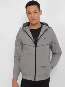 Allen Solly Hooded Pure Cotton Bomber Jacket