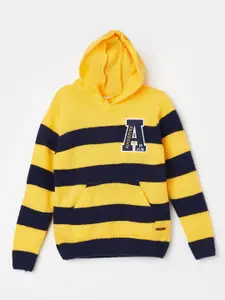 Fame Forever by Lifestyle Boys Striped Hooded Acrylic Pullover Sweater