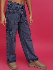 V-Mart Girls Regular Fit Mid-Rise Cotton Jeans