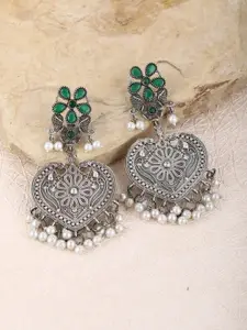 Sangria Silver-Plated Oxidised Earrings