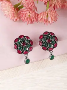 Sangria Silver-Plated Oxidised Earrings