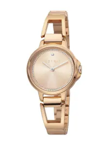 ESPRIT Women Brass Dial & Stainless Steel Straps Analogue Watch ES1L146M0075