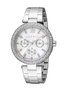 ESPRIT Women Embellished Dial Stainless Steel Straps Analogue Watch ES1L189M1045