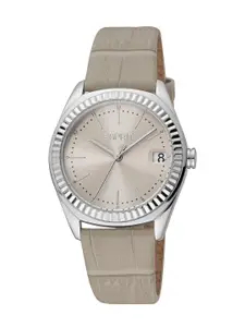 ESPRIT Women Brass Dial & Leather Straps Analogue Watch ES1L383L0065