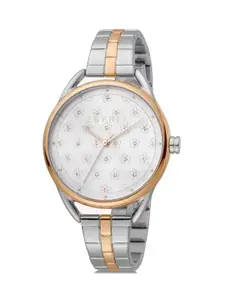 ESPRIT Women Embellished Dial & Stainless Steel Straps Analogue Watch ES1L177M0125