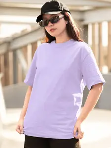 Beetein Lamhein Drop Shoulder Sleeves Oversized Pure Cotton T-Shirt