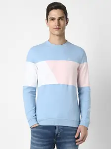 Peter England Casuals Colourblocked Pullover Sweatshirt