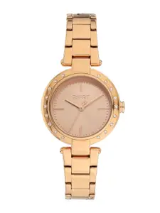 ESPRIT Women Brass Dial & Stainless Steel Straps Analogue Watch ES1L230M0065