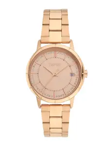 ESPRIT Women Brass Dial & Stainless Steel Straps Analogue Watch ES1L181M2075