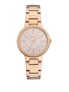 ESPRIT Women Stainless Steel Round Shape Bracelet Style Analogue Watch ES1L246M0075