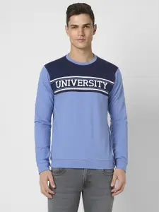 PETER ENGLAND UNIVERSITY Typography Printed Pullover Sweatshirt
