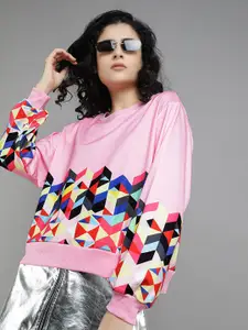 LULU & SKY Geometric Printed Pullover