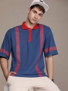 Moda Rapido Men Printed Polo Collar Pure Cotton T-shirt