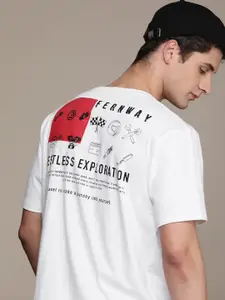 Moda Rapido Typography Printed Pure Cotton T-shirt