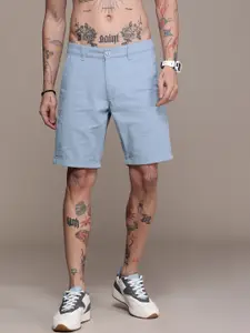 The Roadster Life Co. Men Pure Cotton Mid-Rise Chino Shorts