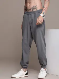 The Roadster Life Co. Men Pure Cotton Mid-Rise Joggers