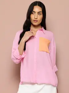 Harvard Contrast Pocket Casual Shirt