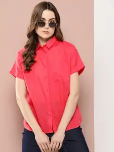 Harvard Women Opaque Extended Sleeves Pure Cotton Casual Shirt