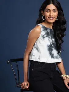 Taavi Pure Cotton Tie and Dye Crop Top