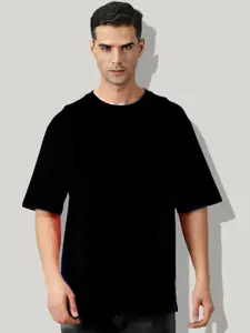 Elibolz Oversized Drop-Shoulder Solid T-shirt