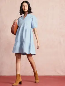 all about you Puff Sleeve A-Line Mini Dress