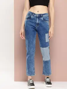 Harvard Women Patch Detail Straight Fit Jeans