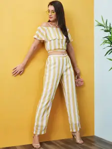 Globus Striped Off Shoulder Top & Trousers