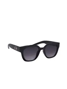 HRINKAR Women Grey Lens & Black Round Sunglasses with UV Protected Lens