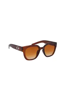 HRINKAR Women Brown Lens & Brown Round Sunglasses with UV Protected Lens