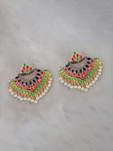 Yellow Chimes Gold Plated Pearls Chandbalis