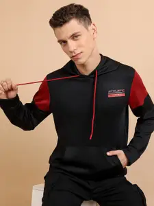 HIGHLANDER Typography Printed Hooded Front Open Sweatshirt