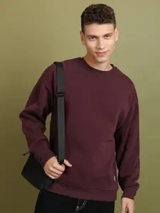 HIGHLANDER Round Neck Drop Shoulder Over Sized Sweatshirt