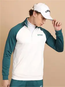 HIGHLANDER White High Neck Long Sleeves Pullover Sweatshirt