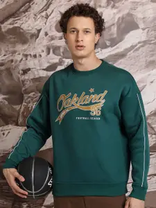 HIGHLANDER Typography Printed Drop Shoulder Over Sized Sweatshirt