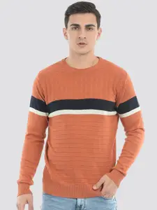 PORTOBELLO Striped Cotton Pullover Sweater